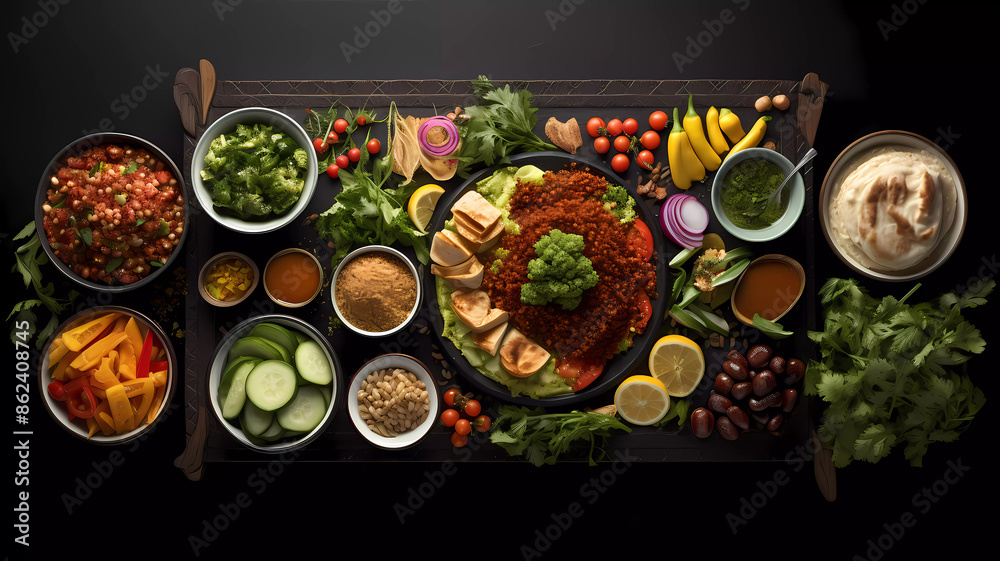 The Elegant Middle Eastern Restaurant Menu Template with Traditional Designs and Rich Colors. Ideal for use in upscale restaurants, cafes, and bistros The Elegant Middle Eastern Restaurant Menu Template with Traditional Designs and Rich Colors. Ideal for use in upscale restaurants, cafes, and bistros