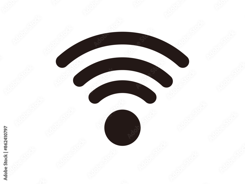 WiFiイメージのアイコンイラスト WiFiイメージのアイコンイラスト
