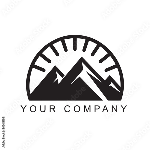 Mountain logo vector badge compilation