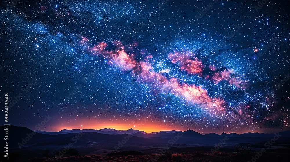 Fototapeta premium Breathtaking Night Sky: Revealing the Universe in a Fresh Light