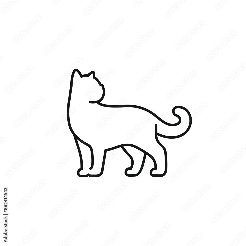 Cat icon vector. EPS 10 editable vector Cat icon vector. EPS 10 editable vector