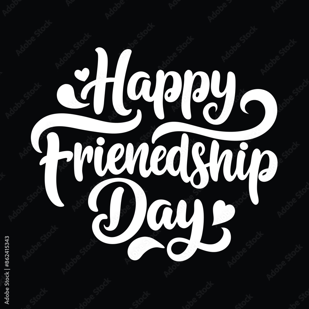 Happy friendship day text calligraphy hand lettering vector illustration best friendship together love greeting design concept forever relationship community group teamwork partner concept..... Happy friendship day text calligraphy hand lettering vector illustration best friendship together love greeting design concept forever relationship community group teamwork partner concept.....