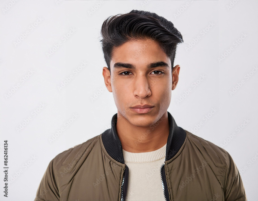 Obraz premium Studio Portrait of Young Handsome Man