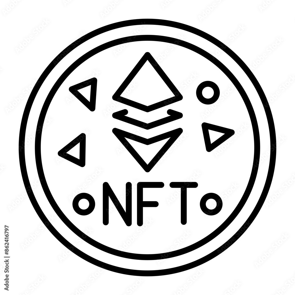 Latest line style icon of nft token Latest line style icon of nft token
