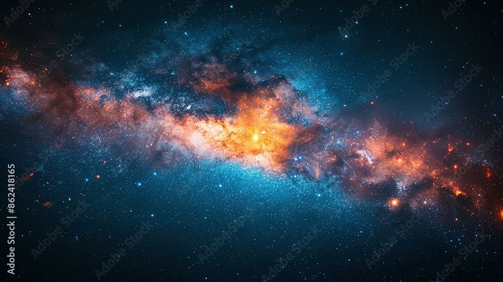 Fototapeta premium Gorgeous Nighttime Sky: Unveiling the Universe in Fresh Perspective