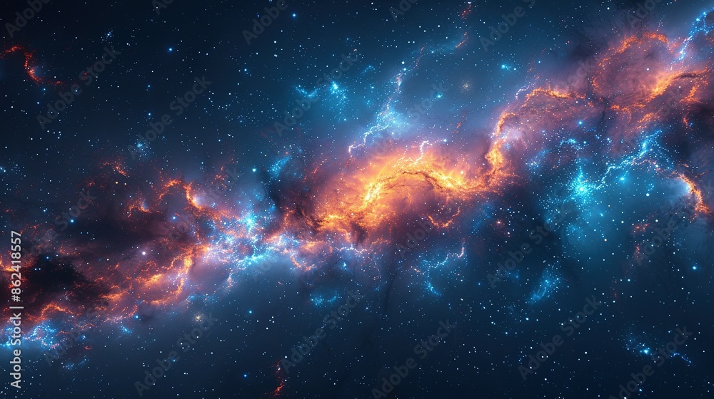 Fototapeta premium Mesmerizing Night Sky: Rediscovering the Universe with New Eyes