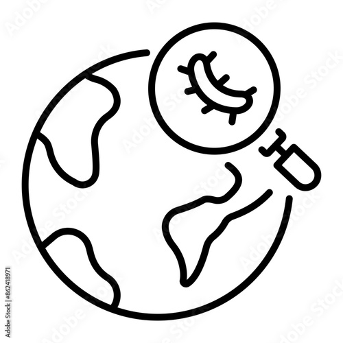 A line style icon of epidemiology