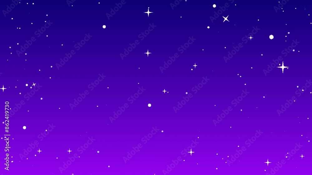 Night cosmic starry sky with twinkling stars. Cyclic background. loop space starry night Starry sky, pixel background with stars, Seamless looping animation