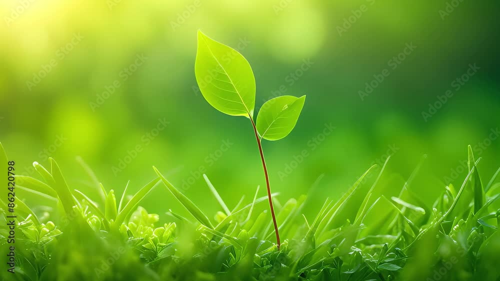 Green grass with dew drops background video Green grass with dew drops background video