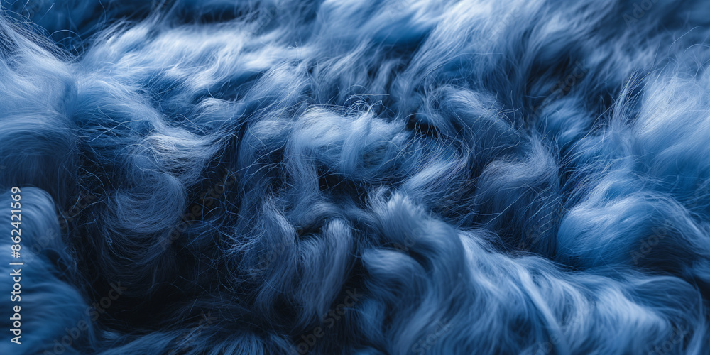 Close Up of Soft Blue Fluffy Fur Texture Background Close Up of Soft Blue Fluffy Fur Texture Background
