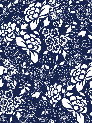 floral batik motifs, Indonesian batik for printing and other needs