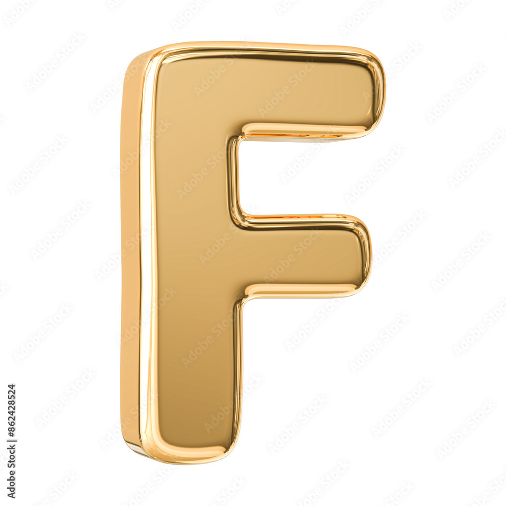Gold 3D Font Letter F uppercase Gold 3D Font Letter F uppercase