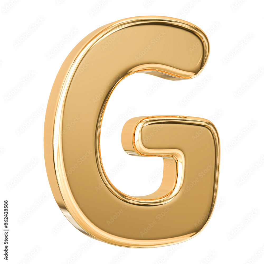 Gold 3D Font Letter G uppercase Gold 3D Font Letter G uppercase