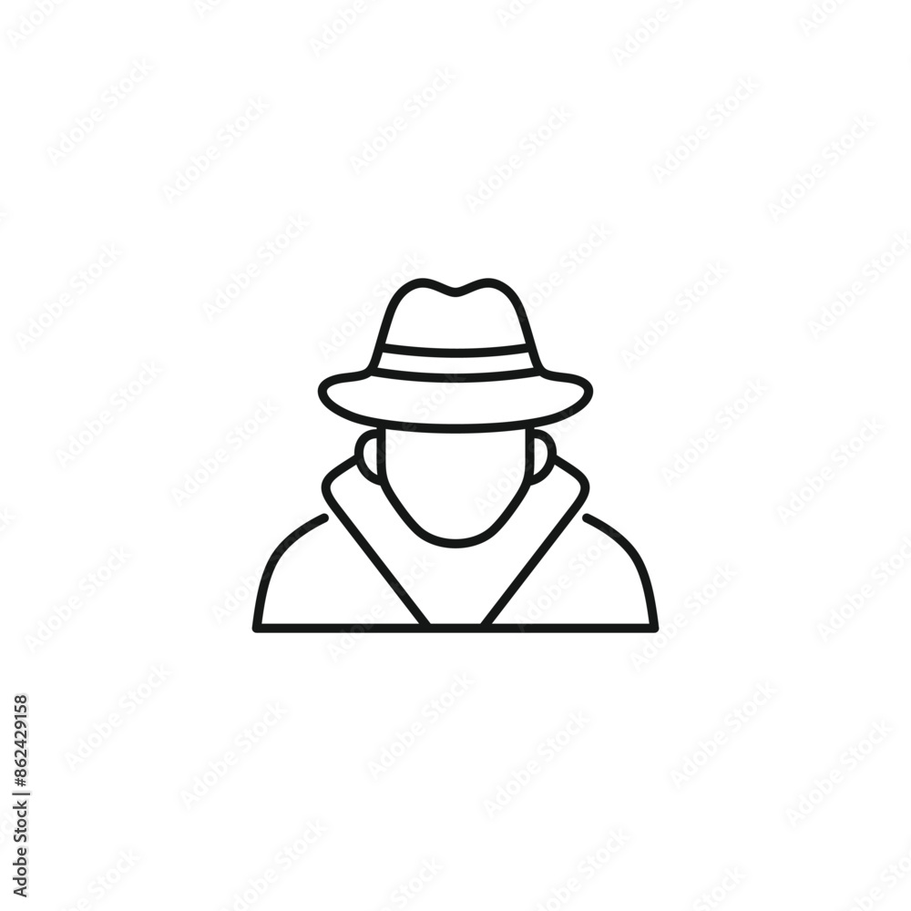 Detective icon vector. EPS 10 editable vector