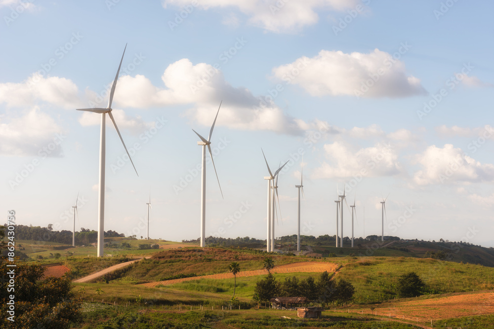 Wind turbine clean energy in the Khao Kho, Phetchabun, Thailand Wind turbine clean energy in the Khao Kho, Phetchabun, Thailand