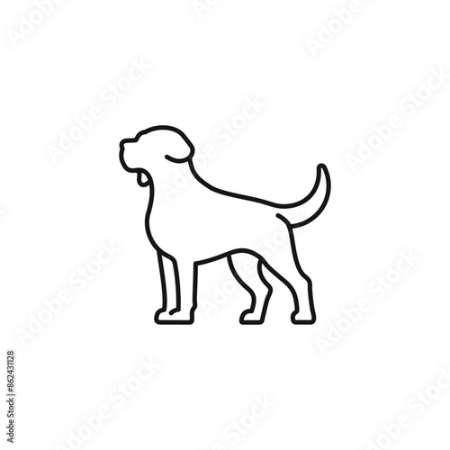 Dog icon vector. EPS 10 editable vector