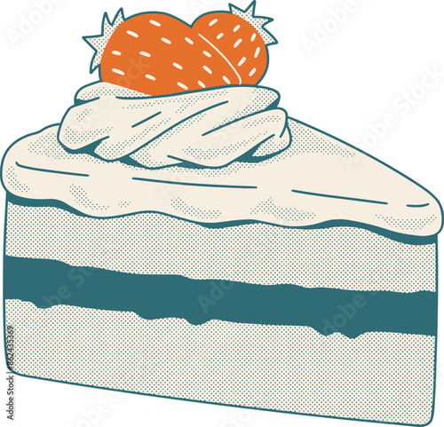 Sliced of Cake Illustration