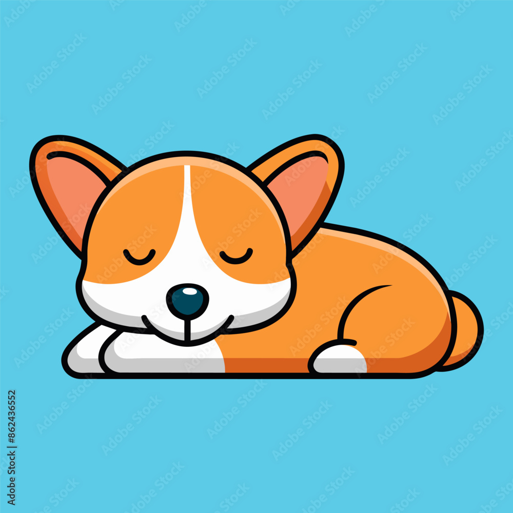 Cute Dog Sleeping Cartoon Vector Icon Illustration. Cute Dog Sleeping Cartoon Vector Icon Illustration.