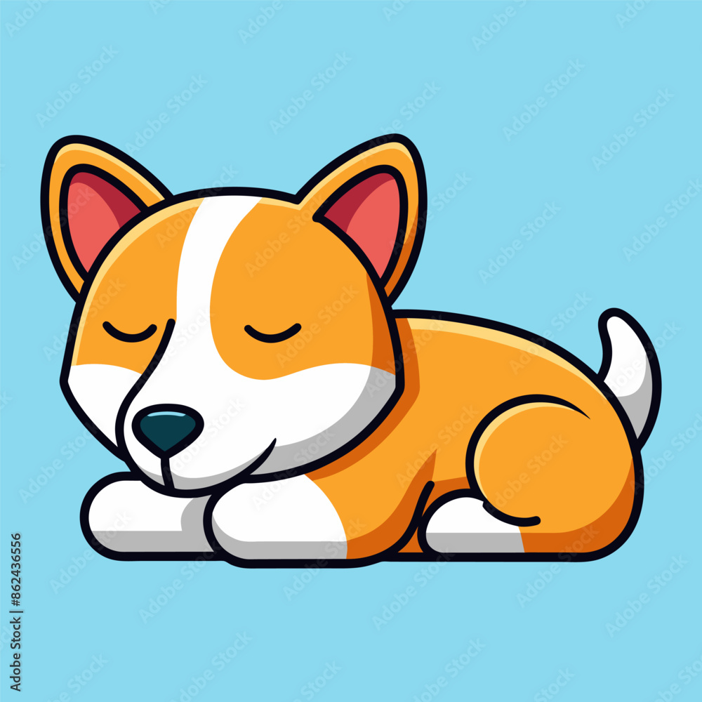Cute Dog Sleeping Cartoon Vector Icon Illustration. Cute Dog Sleeping Cartoon Vector Icon Illustration.