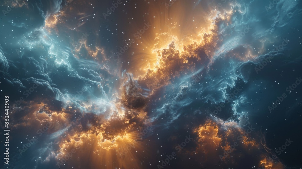 Fototapeta premium Galaxy stars abtract sky background