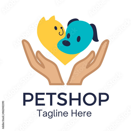 Pet shop logo vector 