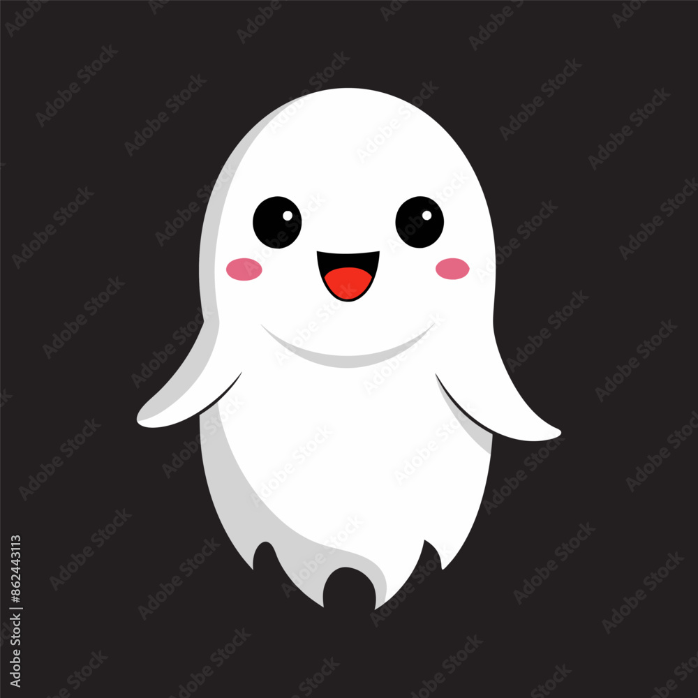 Vector cute ghost vector character illustration Vector cute ghost vector character illustration