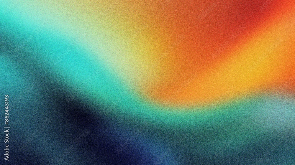 emerald green, sapphire blue, and fiery orange grainy blur gradient abstract background emerald green, sapphire blue, and fiery orange grainy blur gradient abstract background