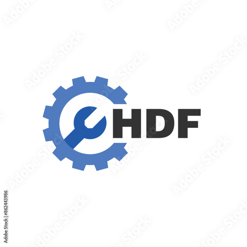 HDF letter logo design on white background. HDF logo. HDF creative initials letter Monogram logo icon concept. HDF letter design