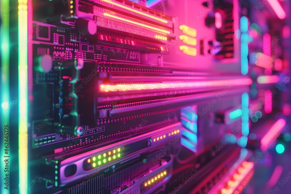 Obraz premium Electric Led light background.