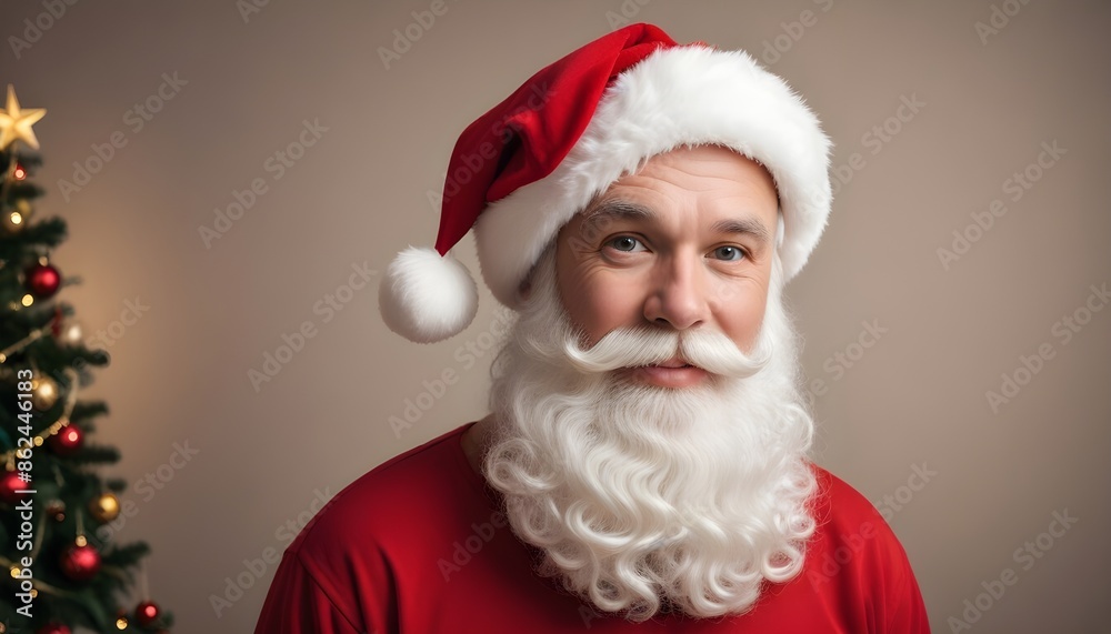 santa claus with christmas tree santa claus with christmas tree