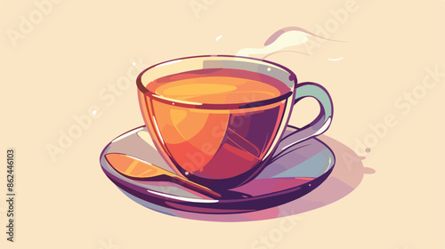 Mug of hot drink vector sketch icon