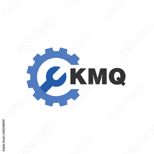 KMQ letter logo design on white background. KMQ logo. KMQ creative initials letter Monogram logo icon concept. KMQ letter design photo