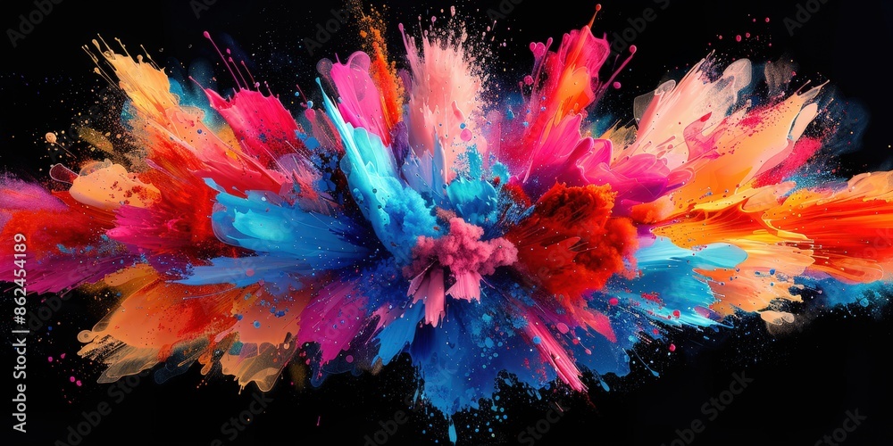 Abstract Explosion of Vivid Colors Abstract Explosion of Vivid Colors