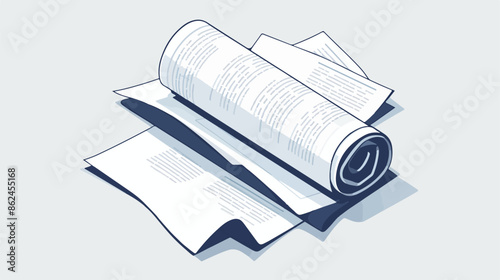 Newspaper icon thin line for web and mobile modern