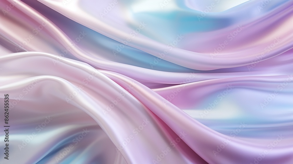 Silk shiny fabric texture in pastel iridescent holographic colors Silk shiny fabric texture in pastel iridescent holographic colors