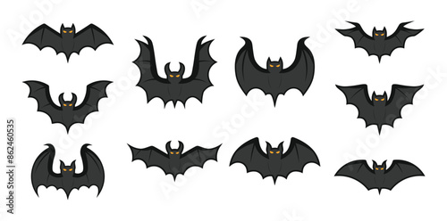 Bat Icon Set