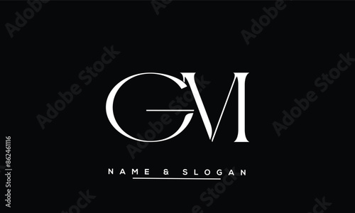 GM, MG, G, M Abstract Letters Logo Monogram
