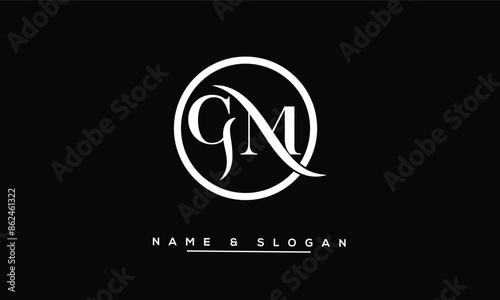 GM, MG, G, M Abstract Letters Logo Monogram