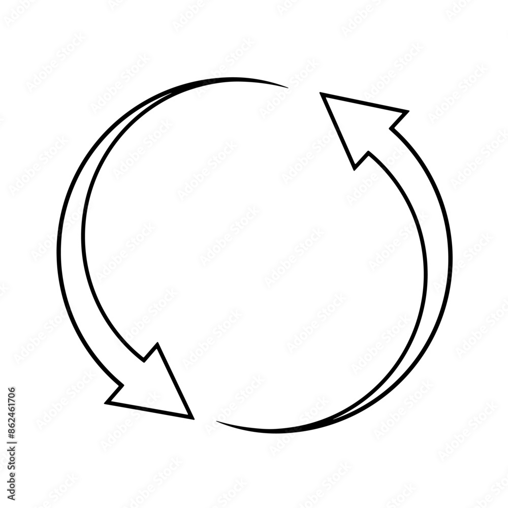 Continuous line drawing of recycle icon isolated on transparent background. vector illustration Continuous line drawing of recycle icon isolated on transparent background. vector illustration
