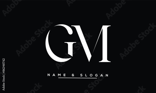 GM, MG, G, M Abstract Letters Logo Monogram