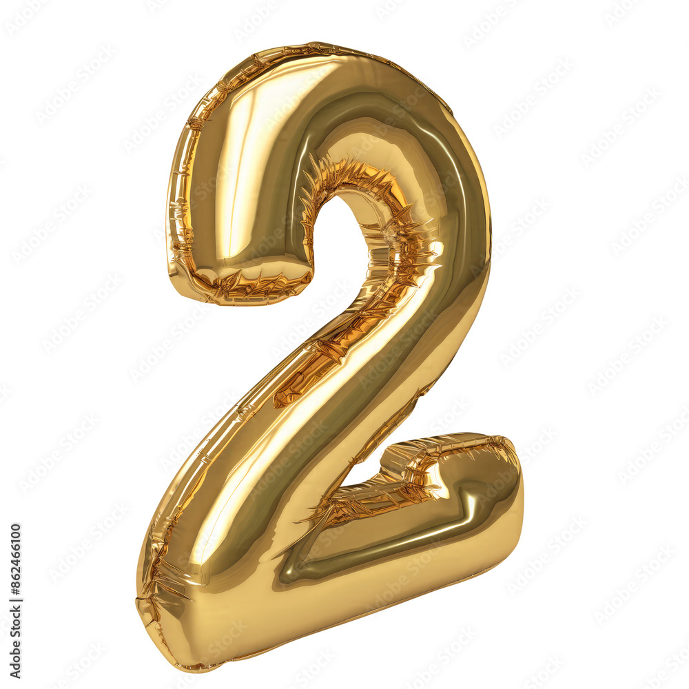 3d golden font number 2 isolated on transparent white background, clipping path 3d golden font number 2 isolated on transparent white background, clipping path