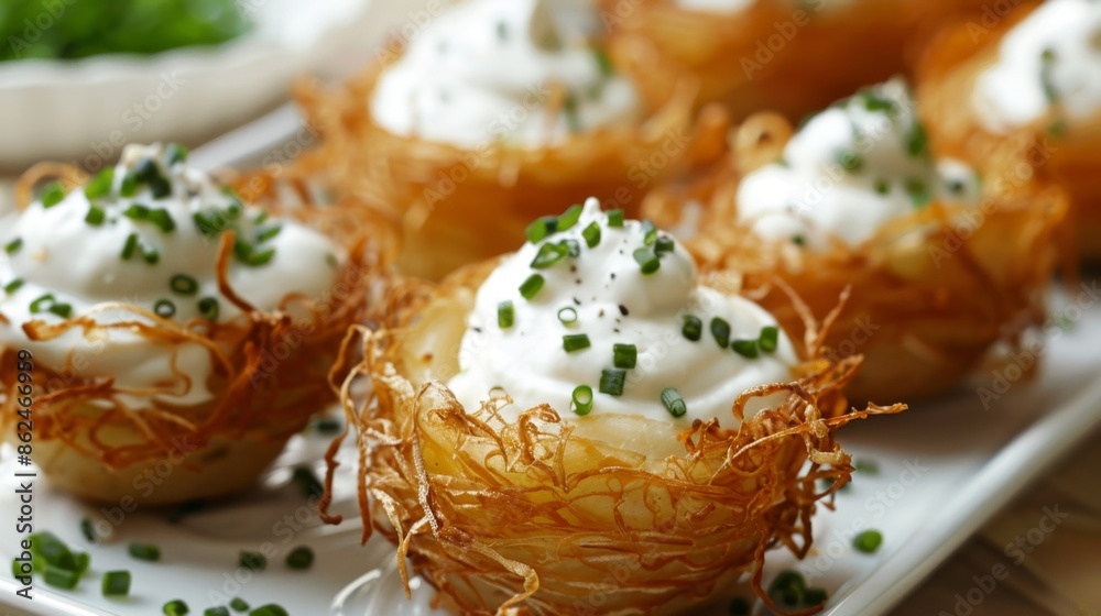 Potato baskets with herring cream To prepare, take