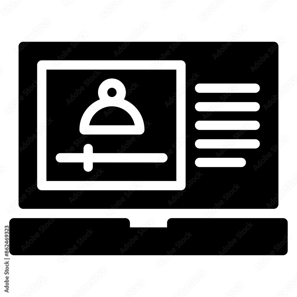 Video content icon illustration Video content icon illustration