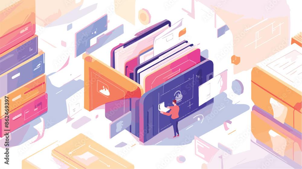 Organized archive. Searching files in database. Organized archive. Searching files in database.