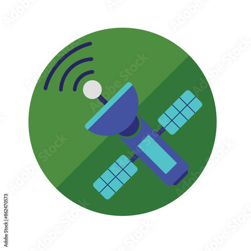 Space Satellite Flat Icon