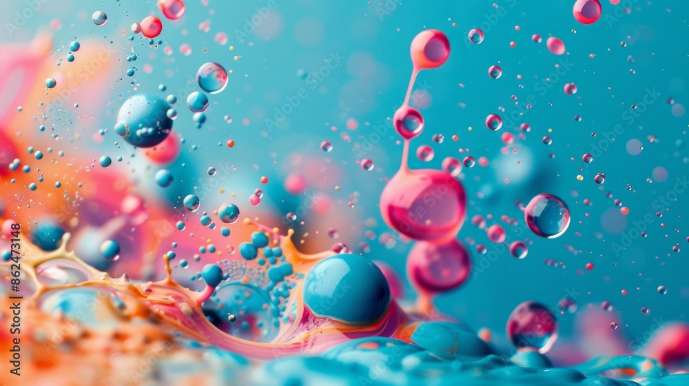 Abstract Oil and Water Mix with Vibrant Colors Abstract Oil and Water Mix with Vibrant Colors