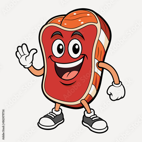 vector illustration of meat steak