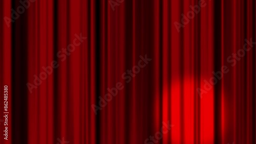 curtain swaying spotlight illuminate opening background