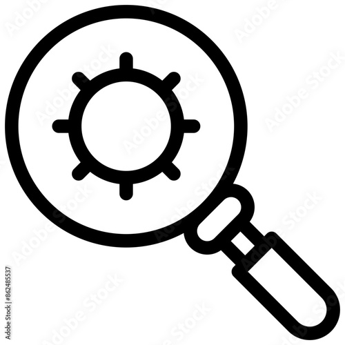 scan, virus, lense, search, tool Icon