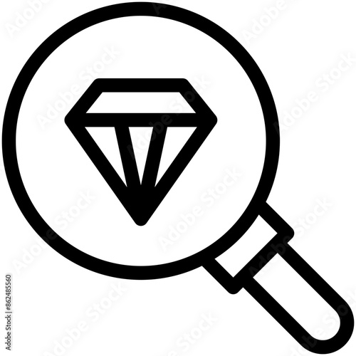 premium, quality, lense, search, tool Icon